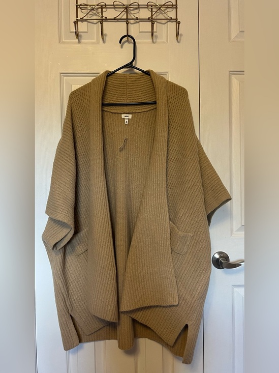 aerie Sweaters - aerie Oversized Open-Front Cardigan in Camel Brown